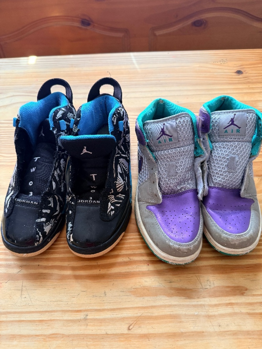 2 pairs of Jordan’s size 4.5